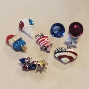 Authentic Origami Owl Patriotic Charms